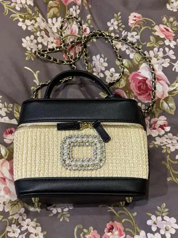 herlipto 라피아 이펙트 크리스탈 바니티백