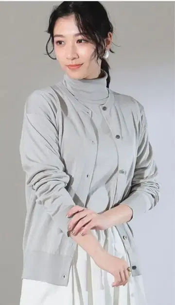 [ Demi-Luxe BEAMS ] 실크 하프 슬리브 니트 (36)