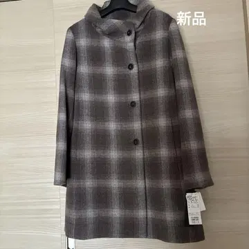새상품 그레이 계열 체크 코트 RES RALiQUE