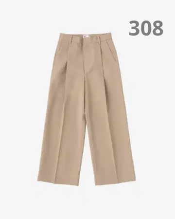 UNIONSLACKS 308 베이지 와이드 팬츠