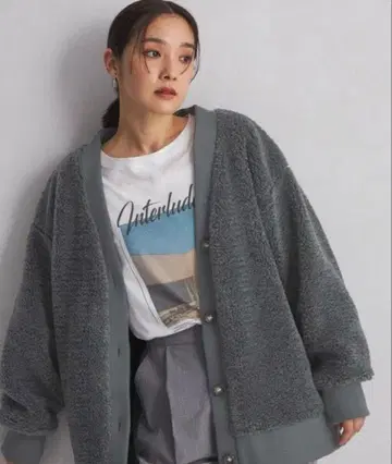 [ 새상품 ] green label relaxing 보아 V넥 가디건