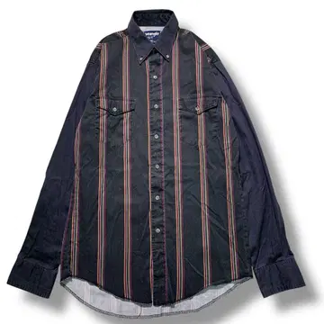 F829 [ 즉시 구매 OK ] Wrangler 데님 셔츠 M 상당 블랙