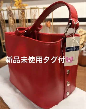 엠즈 그레이시 핸드백 리본 소가죽