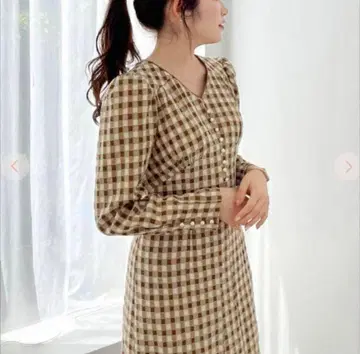 코코딜 COCODEAL 몰 체크 원피스 S 사이즈