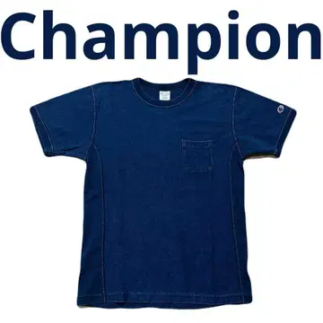 새상품급 Champion 챔피온 T셔츠 인디고 블루 M 사이즈