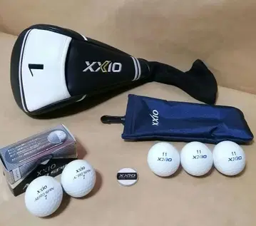 XXIO 5세트 골프헤드커버 골프공 3개+2개 파우치 마커