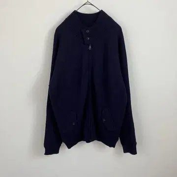 고급 소재 알파카 100% 니트 자켓 페루산 네이비