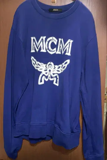 MCM MCM 네이비 트레이닝복 윙 로고 크루넥 M