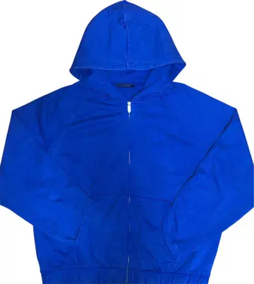 ZARA 지퍼 후드티 블루 L 사이즈 후드 부착 심플