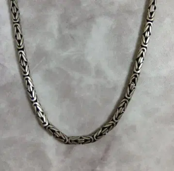 은 가격 폭등 중 실버 925 비잔틴 체인 바리 목걸이 길이 약 51cm