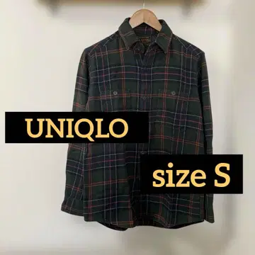 UNIQLO 헤비 플란넬 셔츠 S 사이즈 다크 그린 랄프