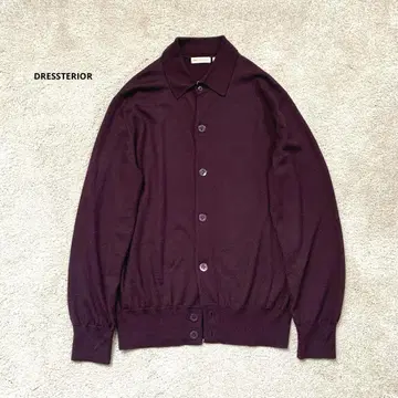 [ 새상품급 ] 드레스터리어 가디건 보르도 L 니트 DRESSTERIOR