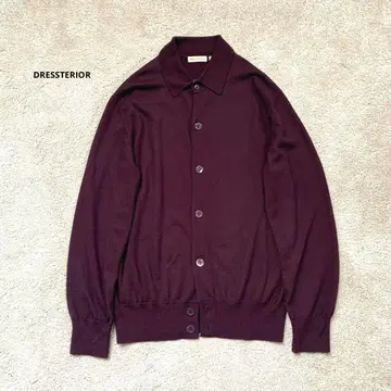 [ 새상품급 ] 드레스터리어 가디건 보르도 L 니트 DRESSTERIOR