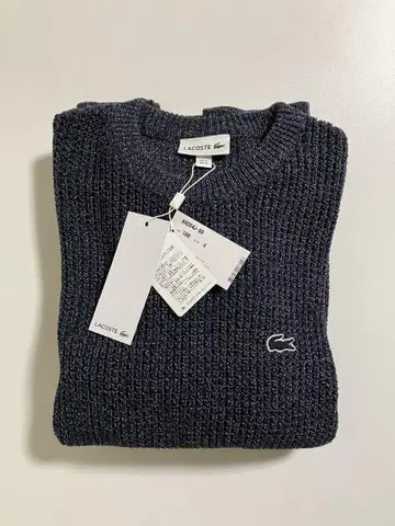 [ 새상품 ] LACOSTE 헤더 컬러링 와플 니트 라코스테
