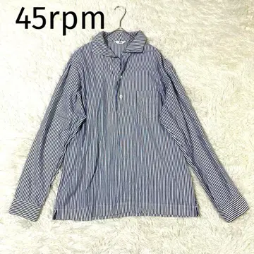 45R 45rpm 루즈핏 스트라이프 긴팔 오버 셔츠