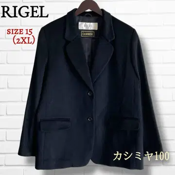새상품급 RIGEL 빅 사이즈 캐시미어 100% 테일러드 자켓 블랙