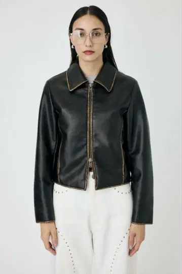 MOUSSY FAUX LEATHER MINIMAL 자켓