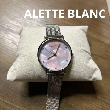 ALETTE BLANC 핑크 다이얼 시계