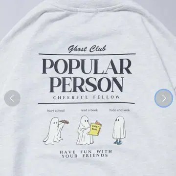 한정판 전개 빅 실루엣 맨투맨 Popular GHOST
