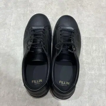 FILLIN 블랙 가죽 스니커즈