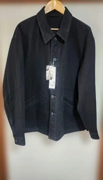 [ 완판템 ] UniqloU 오버 사이즈 컬러 데님 자켓 XL 블랙