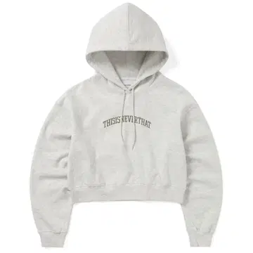THISISNEVERTHAT 그레이 크롭 후드티