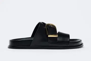 ZARA 버클 플랫 샌들 37 (23.5cm)