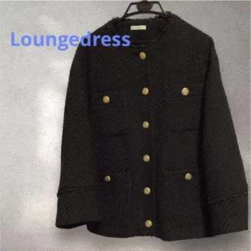 Loungedress 트위드 자켓 블랙