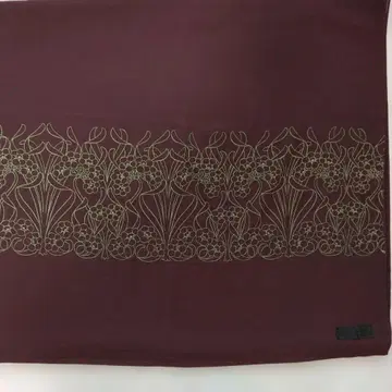 Anna sui 안나수이 헤코오비 와인 컬러에 올리브 그린 꽃무늬