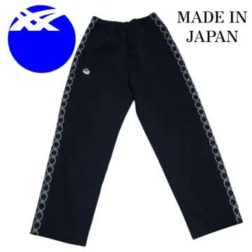 asics 트랙 팬츠 80s? 사이드 테이프 일본제 쇼와 레트로 블랙
