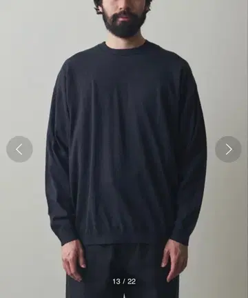 steven alan 코튼/헴프 보더 크루넥 니트