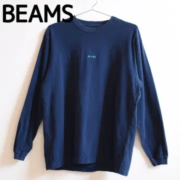 [ BEAMS ] 네이비 로고 긴팔 트레이닝복