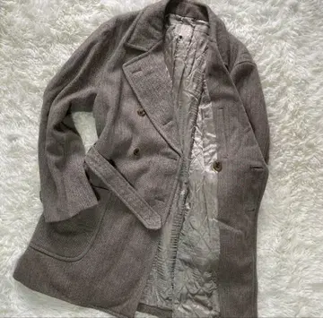 TAKEO KIKUCHI, 헤링본, 미들 코트, 더블, 벨트 포함, L