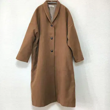 OMEKASI 오메카시 롱 코트 브라운 롱 코트 여성 아우터