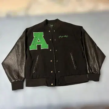 A FEW GOOD KIDS 바시티 자켓 XL 블랙 x 그린
