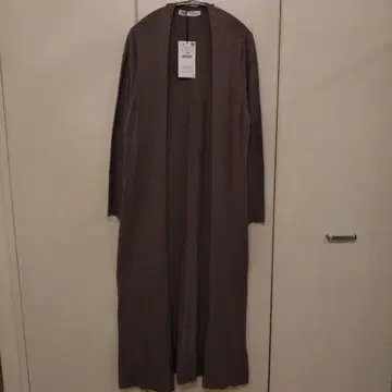 미사용품 ZARA 롱 가디건 브라운 L