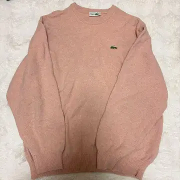 라코스테 LACOSTE 핑크 크루넥 스웨터 사이즈 6
