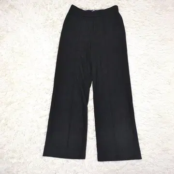 띠어리 럭스 압축 울 와이드 팬츠 워셔블 21AW 블랙