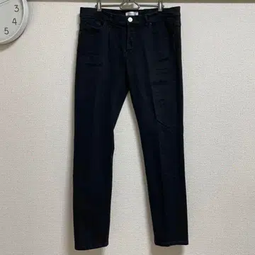 PMDS P.M.D.S. 데미지 진 데님 블랙