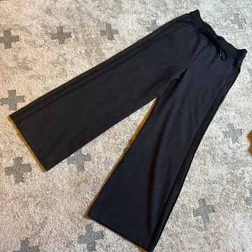 파시오네 블랙 와이드 팬츠 드로우 스트링