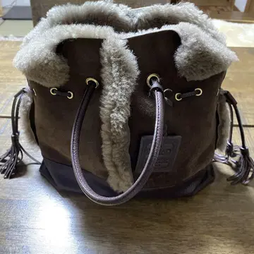 POTIOR 스웨이드 퍼 핸드백