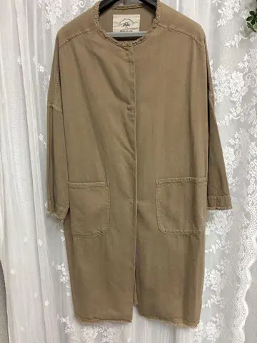 PUAL CE CIN 노카라 자켓 베이지