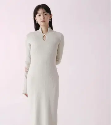 LAGUNAMOON 라메 블렌드 리브 니트 원피스