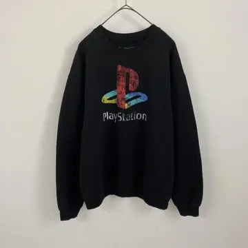 플레이스테이션 트레이닝복 맨투맨 센터 로고 구제 의류