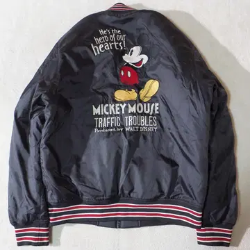 디즈니 Disney 미키마우스 블루종 충전솜 자수 남성용 M