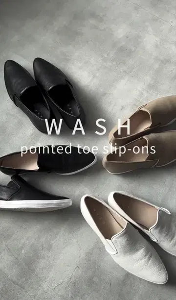 WASH 슬립온 스니커즈 화이트