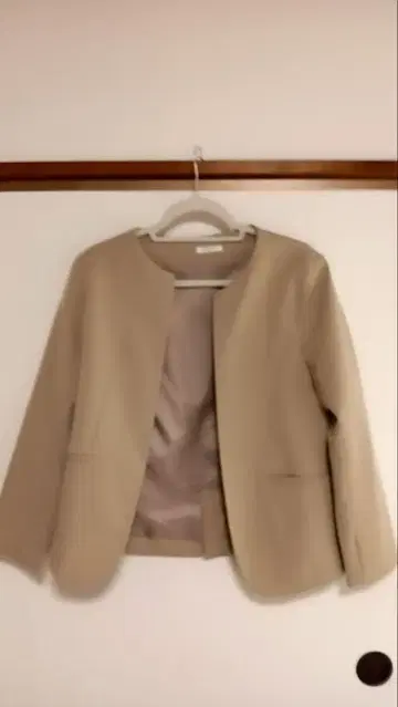 GLACIER 노카라 자켓 LL 베이지