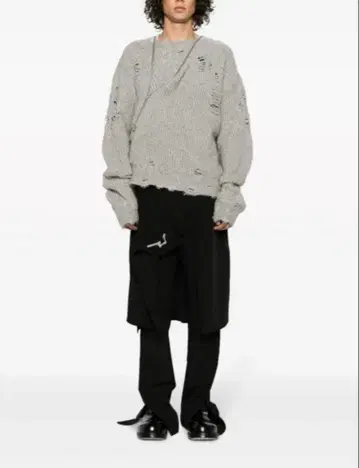 HELIOT EMIL DISTRESSED CARDIGAN 그레이