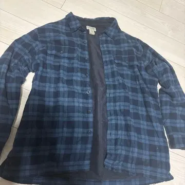 L.L.Bean 네이비 체크 플란넬 셔츠 XL-REG