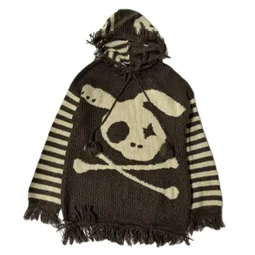 no romance skull rabbit loose knit Y2K